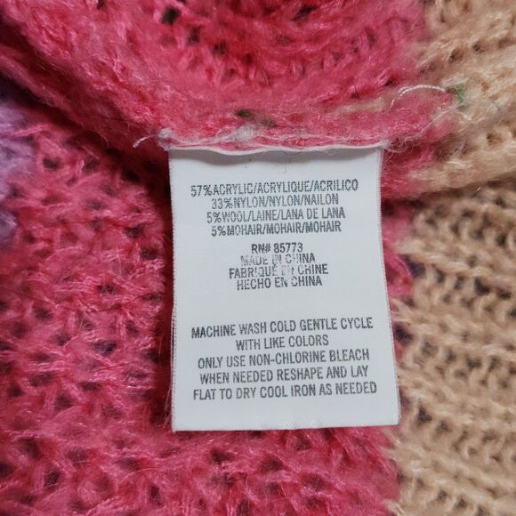 O'Neil Juniors Lake View Striped Drop-Shoulder Sweater Size S Colorful Oversized - Picture 8 of 9